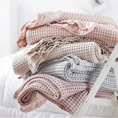 Yickyue Lamb Cashmere Chessboard Fleece Blankets Warm Soft Double Layer Plaid Sofa Throw Blanket INS Nordic Sofa Bed Bedspread Blanket