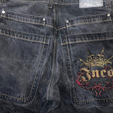 Hearujoy Jeans Y2K Pants Harajuku Hip Hop Graphic Retro Black Baggy Jeans Mens New Punk Rock Gothic High Waist Wide Leg Trousers
