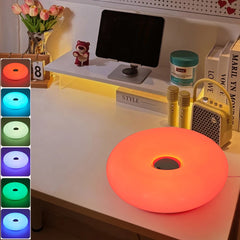 YICKYUE - Bauhaus table lamp USB plug bedroom bedside lamp living room dining room decoration donut ambient light