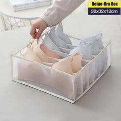 Organizer for Underwear Storage Boxes for Socks Bra Home Washable Foldable Separated Storage Dressing Organizers Divider Boxes