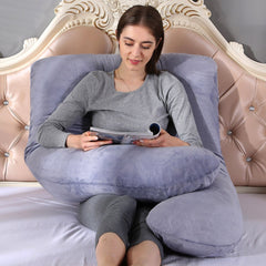 1pc U Type Pregnancy Pillow Multi Functional Side Protect Cushion for Pregnant Women Gravida Soft Velvet Bed Pillow Dropshipping