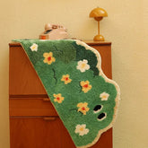 YICKYUE - Cartoon Shrub Grass Tufted Carpet Living Room Bedroom Ins Girl Bedside Mat irregular Shaped Bathroom Absorbent Non-slip Foot Mat