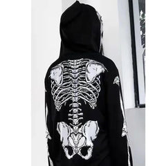 Hearujoy Y2k red bulk items wholesale lots clothes Women Gothic zipper hoodie Sweatshirt women and men bulk items wholesale lots tops