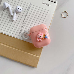 Cartoon rabbit silicone 3d earphone case for airpod 1 2 3 charging box wireless bluetooth cover for apple airpods pro cute capa