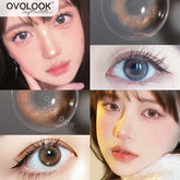 YICKYUE -1 Pair (2pcs) Lenses Colored Lenses for Eyes Comestic Natural Eye Color Lens Beauty Contact Lenses for Eyes Yearly Use