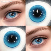 YICKYUE 1 Pair Monaco Blue Color Contact Lenses Color Brown Purple Green Grey Cosmetic Lens Half Yearly Natural Fashion Beauty