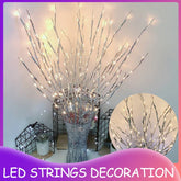 Artificial Plant Christmas 20LEDs Willow Branch Lamp Strings Light Wedding Party Xmas Tree Decoration For 2022 New Year Navidad