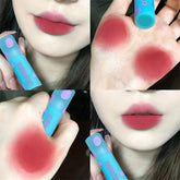 Yickyue Beautiful Blue Tube Lipstick Matte Lip Makeup Silky Easy To Color Vivacious Girl Lipgross Long Lasting Waterproof Lip Cosmetics