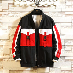 YICKYUE - Casual Patchwork Jackets For Men's Baseball Uniform Bomber Spring Autumn Fashion Clothing Oversize 4XL 5XL