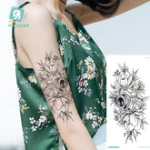 Fashion Ink Flower Design Waterproof Temporary Tattoo Sticker Arm Leg Disposable Fake Tattoo Body Art Applique Men Women