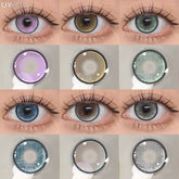 YICKYUE - 1 Pair Fashion Colorcon Purple Lenses Blue Eye Color Lens Korean Style Women Lenses Pink Lenses Brown Colored Pupils