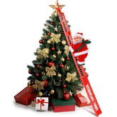 YICKYUE - Electric Climbing Ladder Music Santa Claus Doll Christmas Ornament Decoration Christmas Gift Christmas Tree Hanging Decor