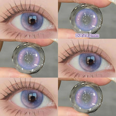 1 Pair Myopia Prescription Colored Contact Lenses Fashion Lens Beauty Pupils Blue Eye Color Lenses Purple Eye Lenses