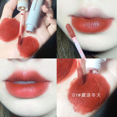 Lipgloss Pigment Liquid Lipstick Nutritious Nude Color Lip Tint Long Lasting Waterproof Velvet Pink Red Matte Lip Gloss Cosmetic