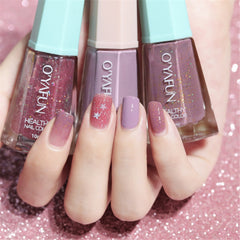 Nail Polish Free Baking Water-Based Peel Off Quick-Drying Long-Lasting Matte Pure Color Nail Polish Without Lamp Gel Varnishes
