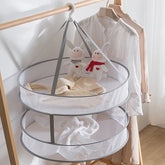 Double layer clothes basket Drying Nets Clothes drying net Windproof net bag Folding clothes hanger Hook type Drying Rack