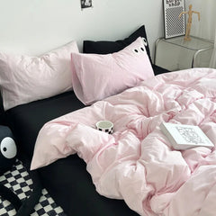 Yickyue Mix Style Eye Embroidery Bedding Set Soft Skin Friendly Single Double Duvet Cover Set with Sheets High Quality Quilt Cover Set