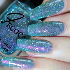 YICKYUE - Aurora Shimmer Effeect Quick Dry Glitter Nail Polish