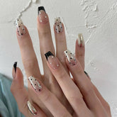 Black Polka Dot Handmade Press On Nails