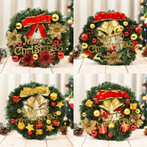 Yickyue Christmas Double Bell Garland Faux Pine Cones Red Berries Garland Door Wall Hanging Merry Christmas Decoration Navidad New Year