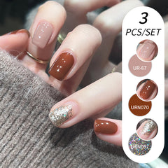 YICKYUE - 5ml Gel Nail Polish Set Fall Nails Brown Red Nude Pink Semi-permanent Varnish Nail Gel UV LED Manicure Nail Art Design