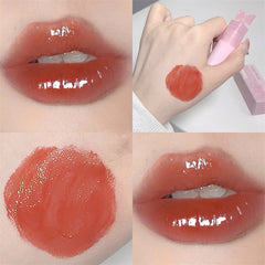 YICKYUE - Waterproof Mirror Bow Tie Lip Gloss 6 Colors Sparkling Glitter Liquid Lipstick Shimmer Pearl Lip Gloss Jelly Lip Korean Make Up