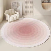 YICKYUE - Funny Round Gradient Color Carpet Cute Girl Bedroom Decoration Rug Comfortable Soft Large Size Living Room Carpets Sofa Play Rug