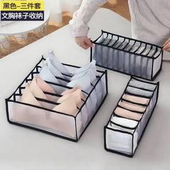 Organizer for Underwear Storage Boxes for Socks Bra Home Washable Foldable Separated Storage Dressing Organizers Divider Boxes
