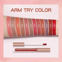 OCHEAL 12 Colors Liquid Lipstick Matte Lip Gloss Cosmetic Lightweight Lip Glaze Long Lasting Lip Waterproof Lips Makeup