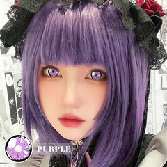 YICKYUE - 1 Pair Halloween Cosplay Lenses Color Contact Lenses for Eyes Anime Lenses Genshin Impact Violet Lenses Purple Lenses