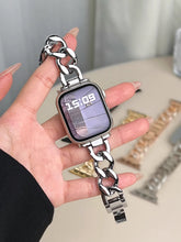 YICKYUE - Luxury Metal Chain Strap for Apple Watch Band 45mm 44 49 38 40 41 42mm Stainless Steel Women Bracelet for iWatch 9 8 7 SE 6 5 4