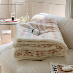 YICKYUE - Multicolor Striped Cashmere Blanket, Light Luxury, Simple, Multi-function, Thickened, Home Office, Lunch Break
