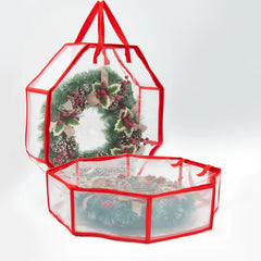 YICKYUE - Octagonal PVC Christmas Wreath Fully Transparent Storage Bag