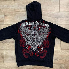 Hearujoy Men Slipknots Hoodie Sweatshirts Y2k Outerwear Heavy Metal Coat Hooded Streetwear Goldorak Anime Outerwear korean Harajuku