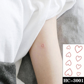 Waterproof Temporary Tattoo Sticker Cute Heart Cartoon Design Body Art Fake Tattoo Flash Tattoo Wrist Ankle Female