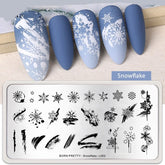 BORN PRETTY Christmas Stamping plate Snowflake Santa Claus Pattern Nail Stamping Template Christmas Tree Image Plate