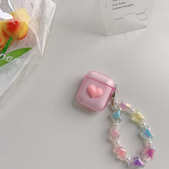 Love bracelet earphone case 3D cute lover couple cover silicone wireless bluetooth charging box for apple airpods pro 3 2 1 capa