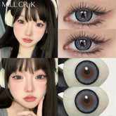 YICKYUE - 1 Pair Hot Selling Color Contact Lenses for Eyes With Diopters Prescription Fashion Gray Nature Colored Makeup Lens