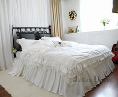 Big lace queen bedding set Romantic ruffle duvet cover designer bedding floral bed set bedroom bed sheets luxury bedding sets