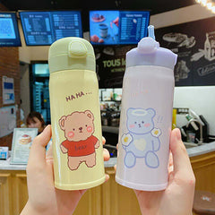 Yickyue Cartoon Thermos For Coffee Portable Kettle Cute Vacuum Flask Hot Water Bottle 304 Stainless Steel Thermos Jug Kids Tourist Cup