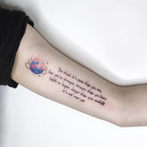 Waterproof Temporary Tattoo Stickers Harajuku Hand-painted Starry Star English Alphabet Tattoo Flash Tattoo Arm Female Male
