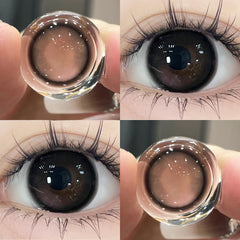 YICKYUE - 1Pair Color Colour Contacts Lenses Korea Natural Big Eye Brown Lenses Black Beauty Pupil Makeup Lenses Fast Shipping
