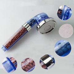3 Modes Bath Shower Adjustable Jetting Shower Head High Pressure Saving water Bathroom Anion Filter Shower SPA Nozzle