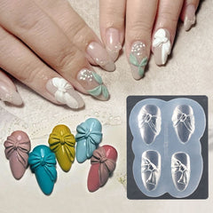 5D Silicone bear butterfly Mold Nail Carving Stamping Plate UV Gel Polish Manicure Mould DIY Nail Art Decorations Tools Fashion
