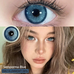 1pair Blue Contact Lenses For Eyes Korean Cute Lens Eye Makeup Pupil Brown Softlenses Women‘s color contact lenses