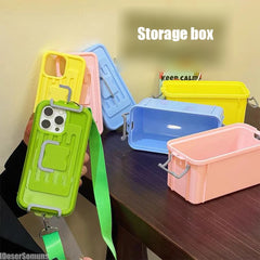 YICKYUE - Simple Storage Box Mobile Phone Storage with Creative Fashion Bag Convenient Travel Strap Portable Storage Box Multi Purpose