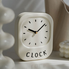 YICKYUE - Creative Home Cream Iron Art Bedhead Clock Decoration Clock Wall Hanging Cute Silent Pendulum