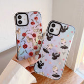 Ballet girl and rose deer cute phone case clear silicone cover For iphone xr xs max x 11 pro max 12 mini high quality capa shell