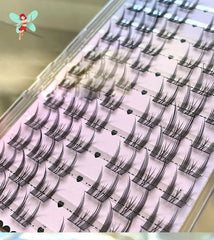 YICKYUE - DIY Pure Desire Cat Elf Individual Lahes Natural Thin Stem Resuable Lashes 10-12mm Korean Style Flase Eyelashes with Glue Set