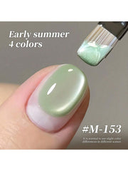 YICKYUE - 4pcs 15ml colorful Cat Eye Gel Nail Polish Set Starter Pure Soak Off No Wipe Nail Gel Polish Suitable For Spring And Summer